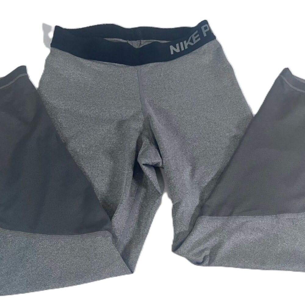 Nike Pro Dri-Fit Grey Leggings w/ Mesh Back – XS